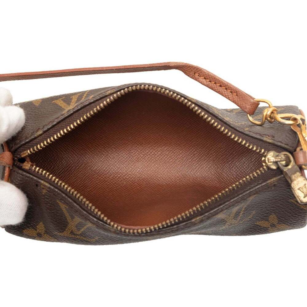 LOUIS VUITTON Brown Monogram Leather Papillon Pouch - Picture 4 of 5